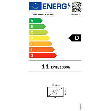 iiyama 19" LED - ProLite B1980S-W1 pas cher