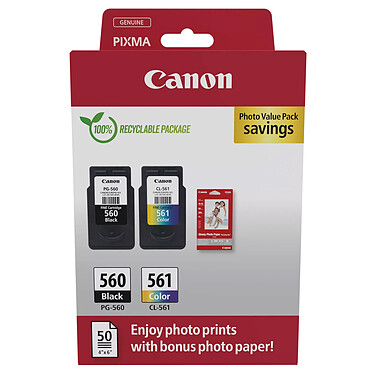 Canon PG-560 + CL-561 - Multipack (Noir et Couleur)