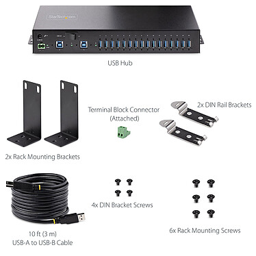 StarTech.com Hub industriel USB 3.0 à 16 ports pas cher