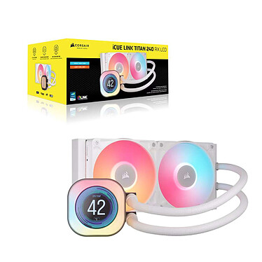 Acheter Corsair Titan 240 RX LCD RGB (Blanc)