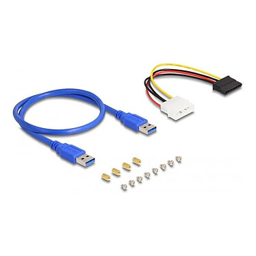 Avis DeLock Riser Card PCIe x1 vers 3 slots PCIe x1 avec câble USB 50 cm et câble d'alimentation SATA