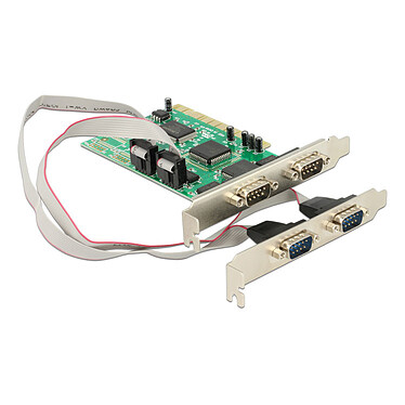 DeLock Carte Contrôleur PCI vers 4 ports RS-232 D-Sub