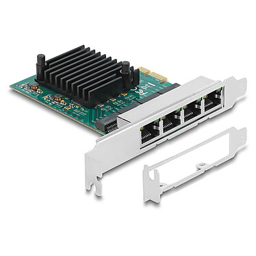 DeLock Carte réseau PCI Express 2.0 avec 4x Ethernet Gigabit 