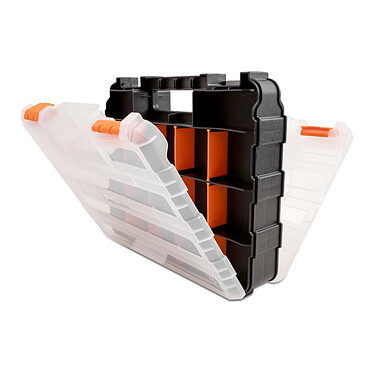 Avis DeLock Boîte de rangement pour vis et accessoires, 34 compartiments Orange/Noir