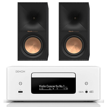 Denon RCD-N12DAB Blanc + Klipsch R-60M