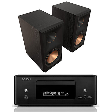 Denon RCD-N12DAB Noir + Klipsch RP-600M II Ebène