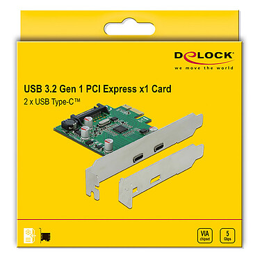 Acheter DeLock Carte Contrôleur PCI Express vers 2 ports USB-C 3.0