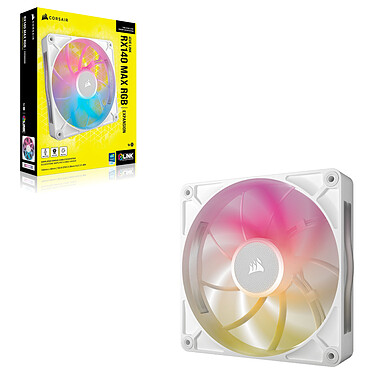 Corsair iCUE LINK RX140 MAX RGB (Blanc) pas cher