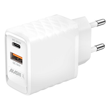 Akashi Chargeur Secteur 20W USB-A Quick Charge 3.0 Blanc