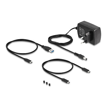 Acheter DeLock Convertisseur USB-C pour 1x SSD M.2 NVMe + 1x SATA SSD / HDD avec fonction de Clonage