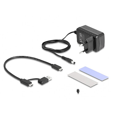 DeLock Convertisseur avec couvercle USB-C pour 1x SSD M.2 NVMe + 1x SATA SSD / HDD avec fonction de Clonage pas cher