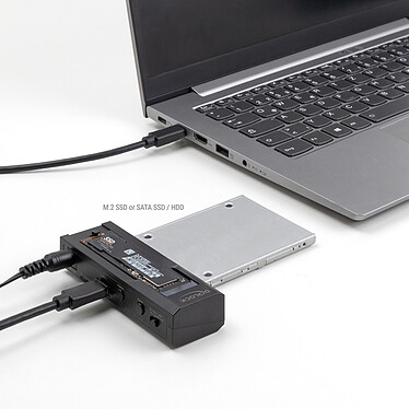 Avis DeLock Convertisseur USB-C pour 1x SSD M.2 NVMe + 1x SATA SSD / HDD