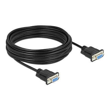 DeLock Câble null modem série DB9 RS232 - F/F - 10 m - Noir
