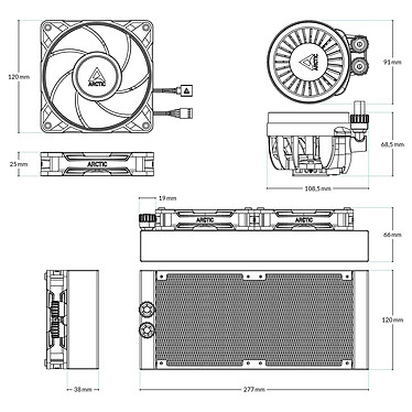 Arctic Liquid Freezer III Pro 240 (Noir) pas cher