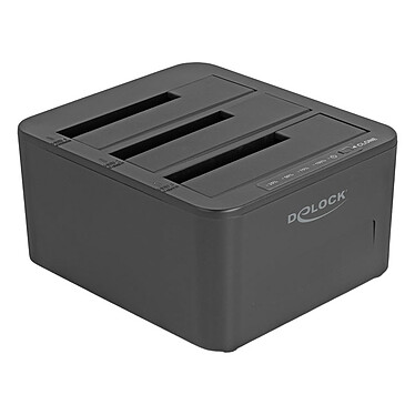 Delock Station d'accueil USB pour 3 x HDD / SSD SATA avec fonction de clonage 1:2