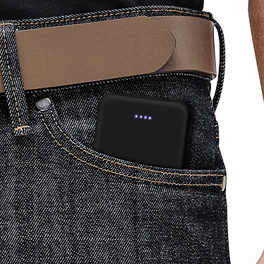 Akashi Batterie de Secours Ultra Compacte 5 000 mAh (Noir) pas cher