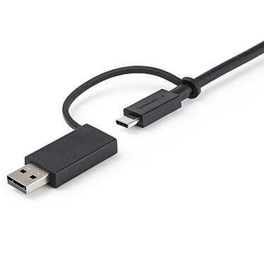 Avis StarTech.com USB-C avec adaptateur USB-A - Compatible Thunderbolt, USB et DisplayPort - PowerDelivery 100 W - M/M - 1 m - Noir