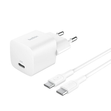 Belkin Chargeur secteur USB-C PD 3.1 25W + Câble USB-C 60 cm