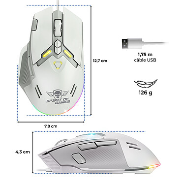 Avis Spirit of Gamer Elite M60 (Blanc)