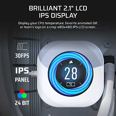 Avis Corsair Module d'écran LCD NAUTILUS RS (Blanc)