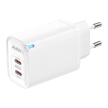 Akashi Chargeur Secteur Double USB-C GaN 45W