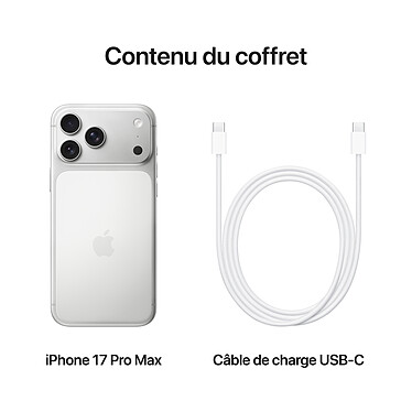 Apple iPhone 17 Pro Max 2 To Argent pas cher