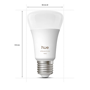 Avis Philips Hue White and Color Ambiance E27 A60 11 W Bluetooth x 2