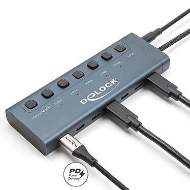 Avis DeLock Hub USB 3.0 Type-C 6x Ports USB-C+ 1x Port USB-C avec Power Delivery 20 W