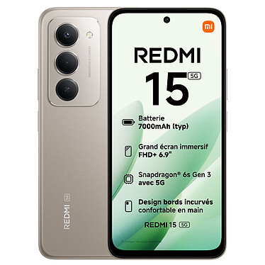 Xiaomi Redmi 15 5G Gris (8 Go / 256 Go)