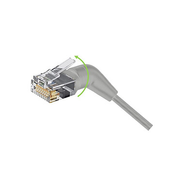 Câble RJ45 Cat 6a U/FTP 1 m orientable 360° (Gris)