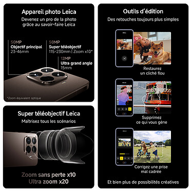 Avis Xiaomi 15T Pro Conçu avec Leica Noir (12 Go / 512 Go)