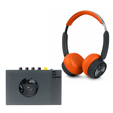 We Are Rewind Lecteur Cassette Keith Noir + Muse M-271 Orange