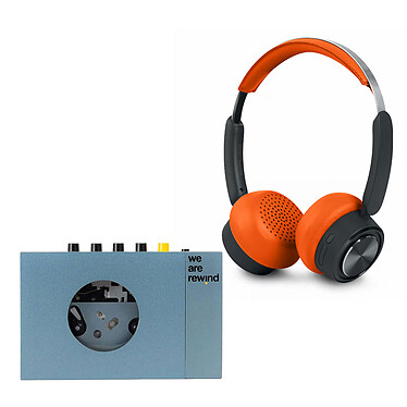 We Are Rewind Lecteur Cassette Kurt Bleu + Muse M-271 Orange