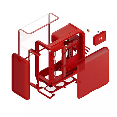 Hyte X50 TG (Rouge) pas cher