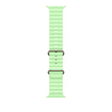 Apple Bracelet Océan 49 mm finition titane naturel Vert Fluo