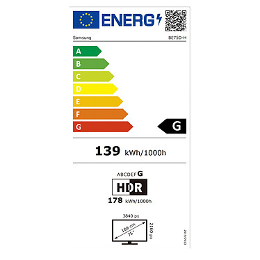 Samsung 75" LED - BE75D-H pas cher