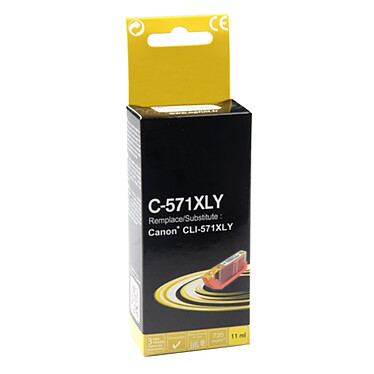 Cartouche compatible Canon CLI-571XL (Jaune)
