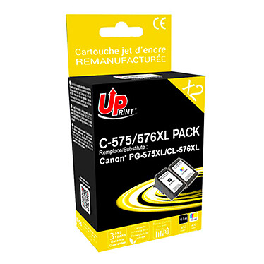 UPrint Pack cartouches compatibles Canon PG-575XL /CL-576XL C-575XL/CJ-576XL (Noir/Couleur)
