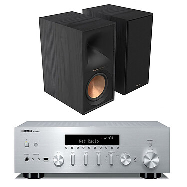 Yamaha R-N600A Argent + Klipsch R-60M Noir