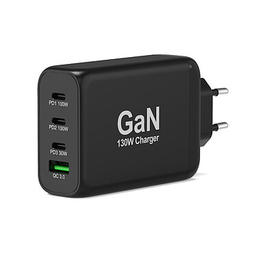 PORT Connect Chargeur mural GaN 130W USB-C avec câble