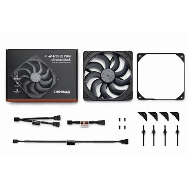 Noctua NF-A14X25 G2 PWM Chromax Black pas cher
