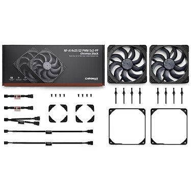 Acheter Noctua NF-A14x25 G2 PWM Sx2-PP Chromax Black