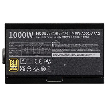 Avis Cooler Master Elite Gold 1000 Full Modular ATX 3.1
