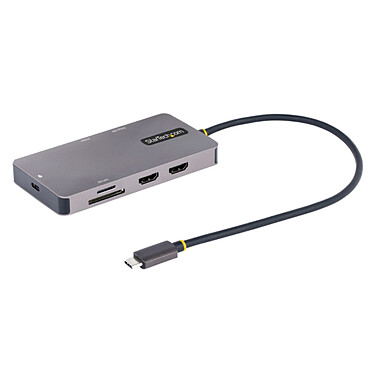 StarTech.com Adaptateur multiport USB-C 8-en-1 - Lecteur de carte mémoire SD - Power Delivery