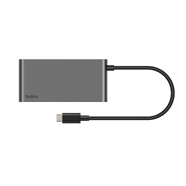 Avis Belkin Connect Hub USB-C avec 1 x HDMI, 2 x USB-C, 2 x USB-A (Argent)