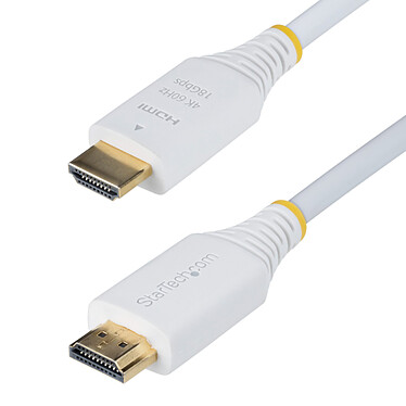 Avis StarTech.com Câble HDMI 2.0 Certifié Premium haut débit 18Gbps 4K 60Hz de 3 m Blanc