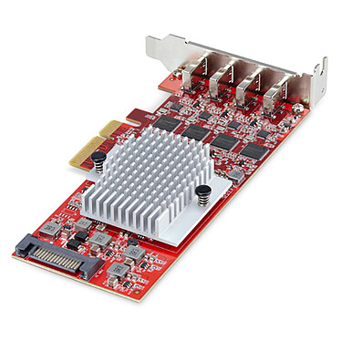 Avis StarTech.com Carte Contrôleur PCI Express vers 4 ports USB-C 3.1 Support bas profil installé