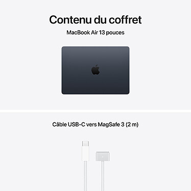 Apple MacBook Air M5 13 pouces (2026) Minuit 16 Go/2 To (MDHE4FN/A-GPU10-2TB) pas cher