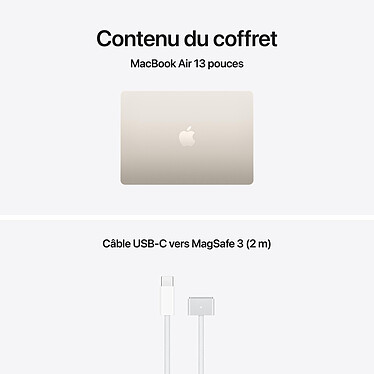 Apple MacBook Air M5 13 pouces (2026) Lumière Stellaire 24 Go/2 To (MDHD4FN/A-2TB) pas cher
