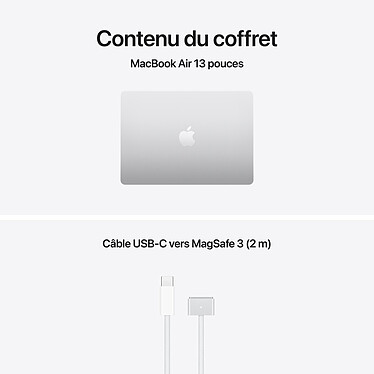 Apple MacBook Air M5 13 pouces (2026) Argent 24 Go/512 Go (MDH74FN/A-GPU10-24GB) pas cher